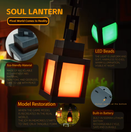 MineLantern Portable Lantern Night Light  | 16 Changeable Colors